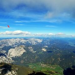 Flugwegposition um 13:22:21: Aufgenommen in der Nähe von Hafning bei Trofaiach, Österreich in 2710 Meter